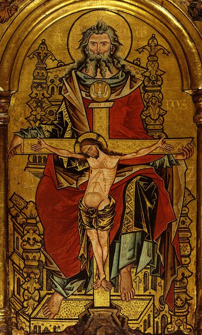 三位一体の祭壇画、1250 年頃 作： Westphalian Master