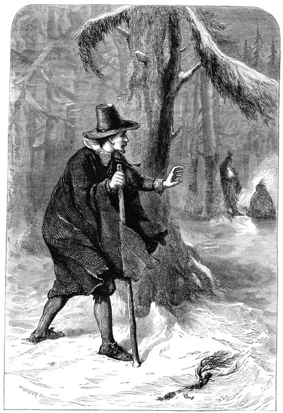 森の中のロジャーウィリアムズ、アメリカ、c1630s c1880 作： Whymper