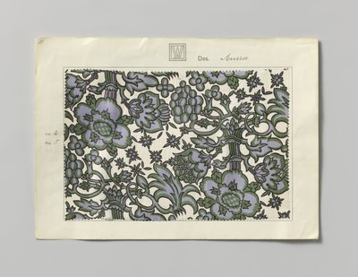 側面にプリントが施されたスチール、デザイン Aussee 作： Wiener Werkstätte