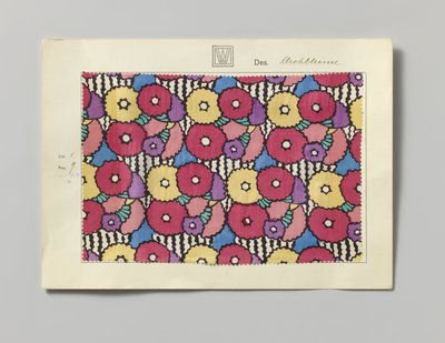 側面にプリントが施されたスチール、デザイン Strohblume 作： Wiener Werkstätte