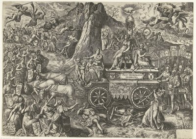 De triumphwagen van de vrede、1577年 勝利の平和の絵（オブジェクトのタイトル） 作： Wierix