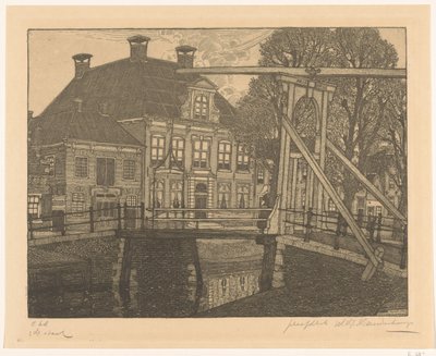 エダムのアリス橋とフォールヘブン ザ・マンション（原題） 作： Wijnand Otto Jan Nieuwenkamp (signed by artist)