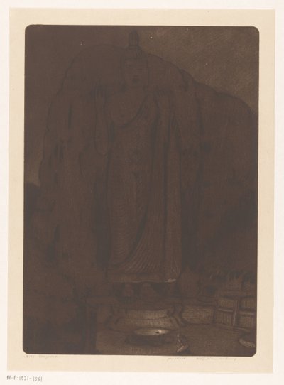 Beeld van de boeddha Avukana bij Kekirawa op Sri Lanka Het gebed (原題) 作： Wijnand Otto Jan Nieuwenkamp (signed by artist)