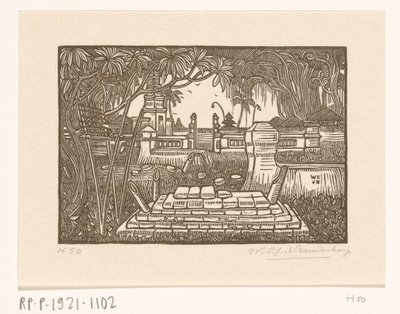 バリ島シンガラジャ墓地 バリ島の墓地 作： Wijnand Otto Jan Nieuwenkamp (signed by artist)