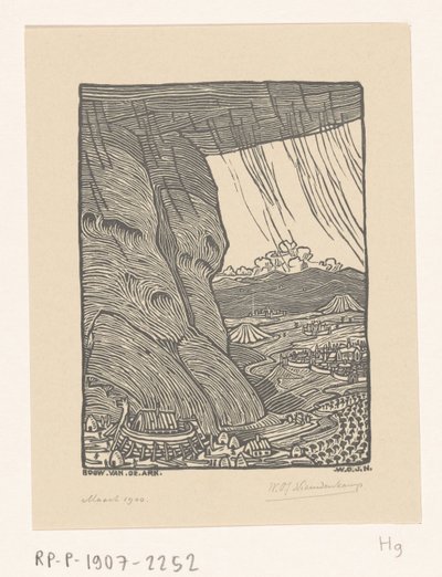 ノアの方舟の建設 箱舟の建造 (原題) 作： Wijnand Otto Jan Nieuwenkamp (signed by artist)