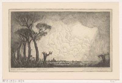 ハールレムの眺め (原題) 作： Wijnand Otto Jan Nieuwenkamp (signed by artist)