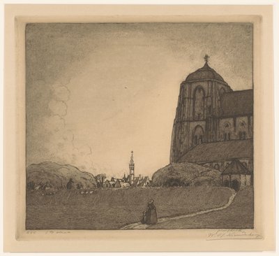 ヴェーレの眺め (原題) 作： Wijnand Otto Jan Nieuwenkamp (signed by artist)