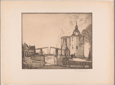 エンクハイゼンのドロメダリスの眺め Enkhuizen、ヒトコブラクダ (オブジェクトの元のタイトル) 作： Wijnand Otto Jan Nieuwenkamp (signed by artist)