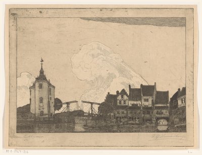 エンクハイゼンの港（原題） 作： Wijnand Otto Jan Nieuwenkamp (signed by artist)