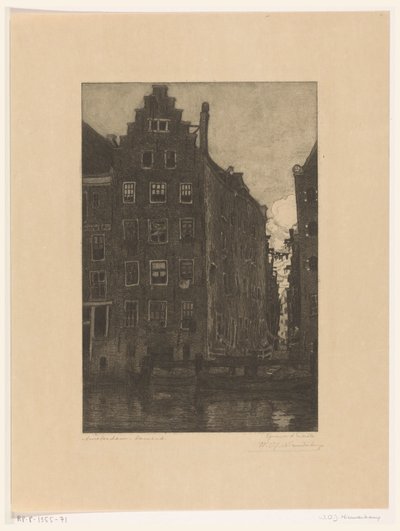 アムステルダムのダムラックの家 ダムラックにて（原題） 作： Wijnand Otto Jan Nieuwenkamp (signed by artist)