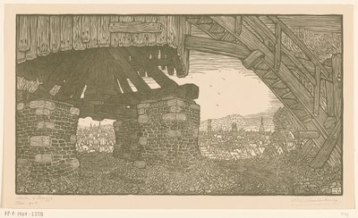 ブルージュのトウモロコシ工場の底部 ブルージュの製粉所 (原題) 作： Wijnand Otto Jan Nieuwenkamp (signed by artist)