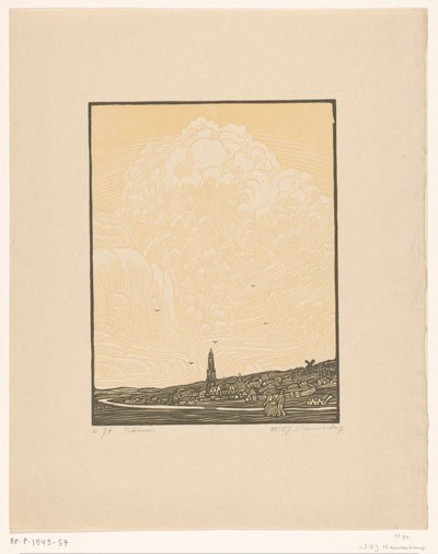 Rhenen (オブジェクトの元のタイトル) 作： Wijnand Otto Jan Nieuwenkamp (signed by artist)