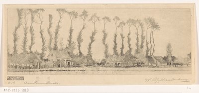 Haarlemmermeer の家の後ろの並木 ハールレマーメールで (原題) 作： Wijnand Otto Jan Nieuwenkamp (signed by artist)