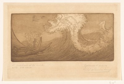 海と死の漁師 旅人と死（原題） Le Pêcheur et la Mort (オブジェクトのタイトル) 作： Wijnand Otto Jan Nieuwenkamp (signed by artist)