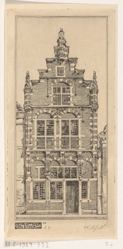 エダムス博物館のファサード エダム博物館のファサード（原題） 作： Wijnand Otto Jan Nieuwenkamp (signed by artist)
