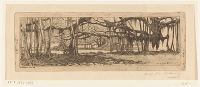 ブイテンゾルグの庭にあるワリンギンの木 ブイテンゾルグの庭にて（原題） 作： Wijnand Otto Jan Nieuwenkamp (signed by artist)