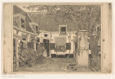 ハールレムのホーフィエ・ヴァン・ロー のどかな中庭（原題） 作： Wijnand Otto Jan Nieuwenkamp
