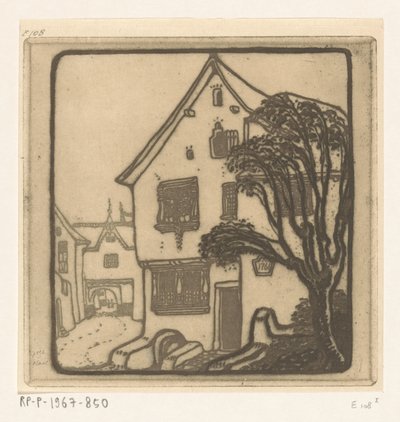 モーゼル川沿いの町の通り モーゼル川で (原題) 作： Wijnand Otto Jan Nieuwenkamp