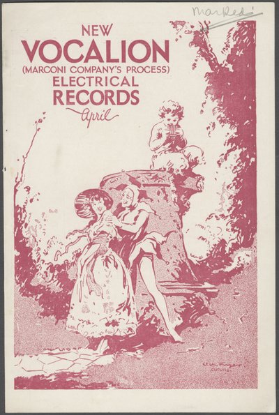ボーカリオン・レコードの会報、1920年代 作： Wilfred Fryer, Curtis Advertising Agency