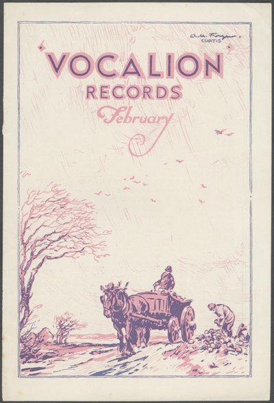 Vocalion Records Bulletin、1920年代 作： Wilfred Fryer, Curtis Advertising Agency
