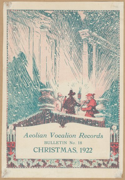 ボーカリオン・レコーズの会報、1922年のクリスマス 作： Wilfred Fryer, Curtis Advertising Agency