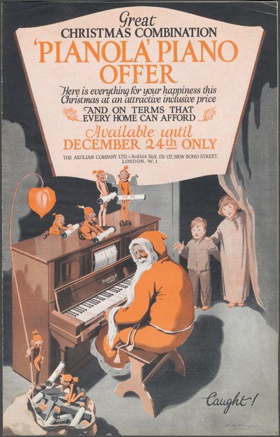 エオリアン社のピアノ（1920年代 作： Wilfred Fryer