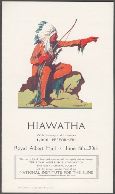 Hiawathaシアター広告 作： Wilfred Fryer