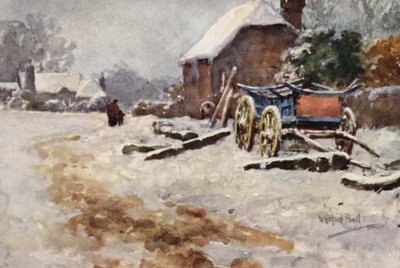 冬景色（カラーリトグラフ） 作： Wilfrid Williams Ball