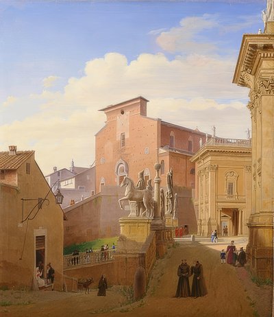 1831年ローマのサンタマリアマッジョーレアラコエリ 作： Wilhelm Brücke