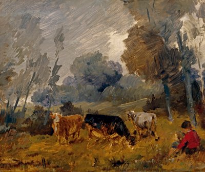 牧草地で 作： Wilhelm Busch