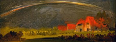 虹と雷雨の風景 作： Wilhelm Busch