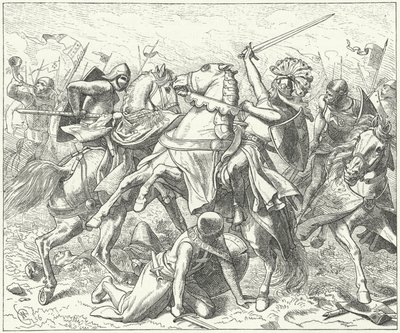 反乱軍のシュヴァーベン公ルドルフがエルスターの戦いで瀕死の重傷を負う 作： Wilhelm Camphausen