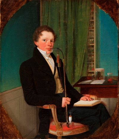解剖学者ヘンリック・カール・バング・ベンツの肖像（画家の弟 作： Wilhelm Ferdinand Bendz