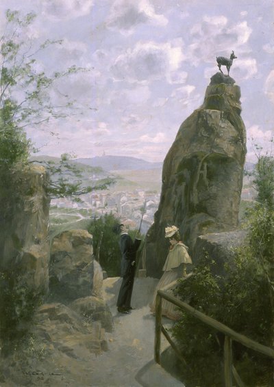 Gemse am Hirschensprung (クワガタのシャモア) 作： Wilhelm Gause