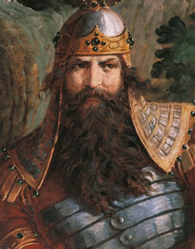 ブルゴーニュ王グンター、1882-83年頃（壁画 作： Wilhelm Hauschild