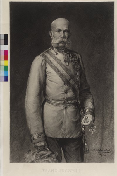 フランツ・ヨーゼフ1世の野戦大将服、ガラハット。 作： Wilhelm Hecht