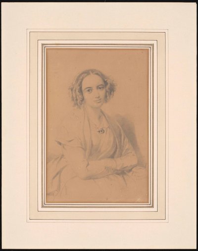作曲家ファニーヘンゼルニーメンデルスゾーンの肖像1805-1847、1847。 作： Wilhelm Hensel