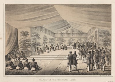 大統領の手紙の配達、1855 作： Wilhelm Joseph Heine