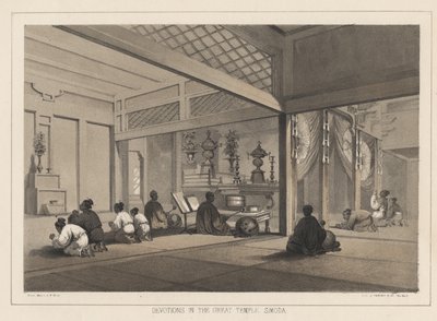 偉大な神殿の献身、シモダ、1855 作： Wilhelm Joseph Heine