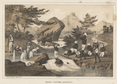 ヒンドゥー衣装、モーリシャス、1855 作： Wilhelm Joseph Heine