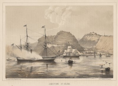 セントヘレナ、ジェームズタウン、1855年 作： Wilhelm Joseph Heine