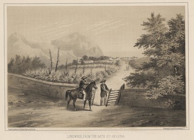 Longwood、From the Gate、St. Helena、1855 作： Wilhelm Joseph Heine