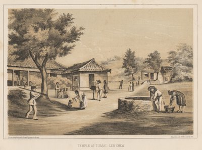 トゥマイ寺院、ルーチュー、1855 作： Wilhelm Joseph Heine