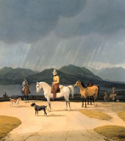 テガーンゼーの騎手、1832 年 作： Wilhelm Kobell Ritter von