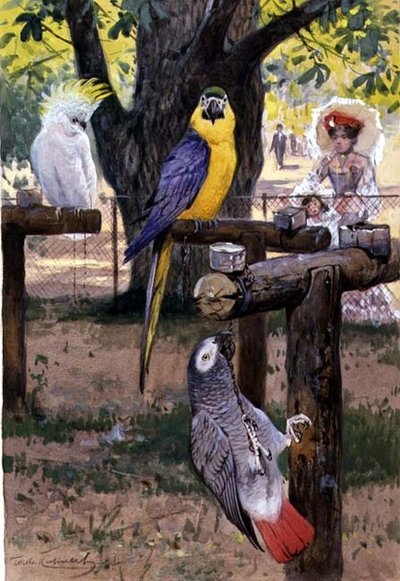 動物園にて 作： Wilhelm Kuhnert