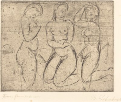 ひざまずく 3 人の女性 作： Wilhelm Lehmbruck