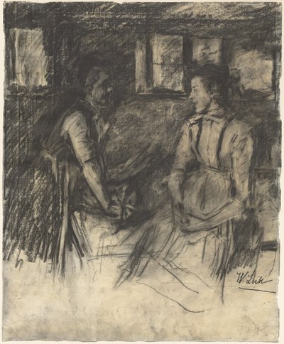 キッチンで 2 人の女性 作： Wilhelm Maria Hubertus Leibl