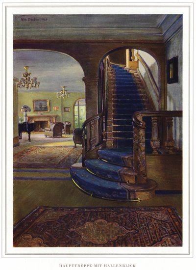 カーペットメーカーHalbmond-Teppichfabrik Von Koch Und Te Kock社のビジネス（カラーリトグラフ 作： Wilhelm Ludwig Heinrich Claudius