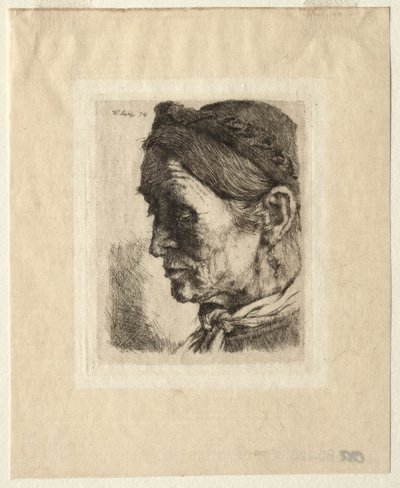 農民の女性の頭、1874年。 作： Wilhelm Maria Hubertus Leibl