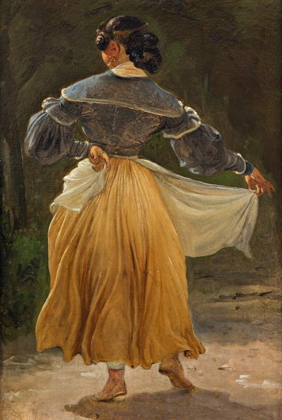 踊るローマの女 1838年以前（油彩・カード） 作： Wilhelm Marstrand